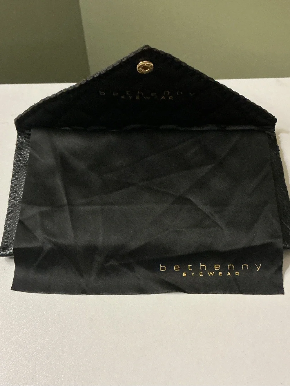 Bethenny Eyewear Quilted Black Envelope Case Wallet Glasses Eyeglasses Sunnies